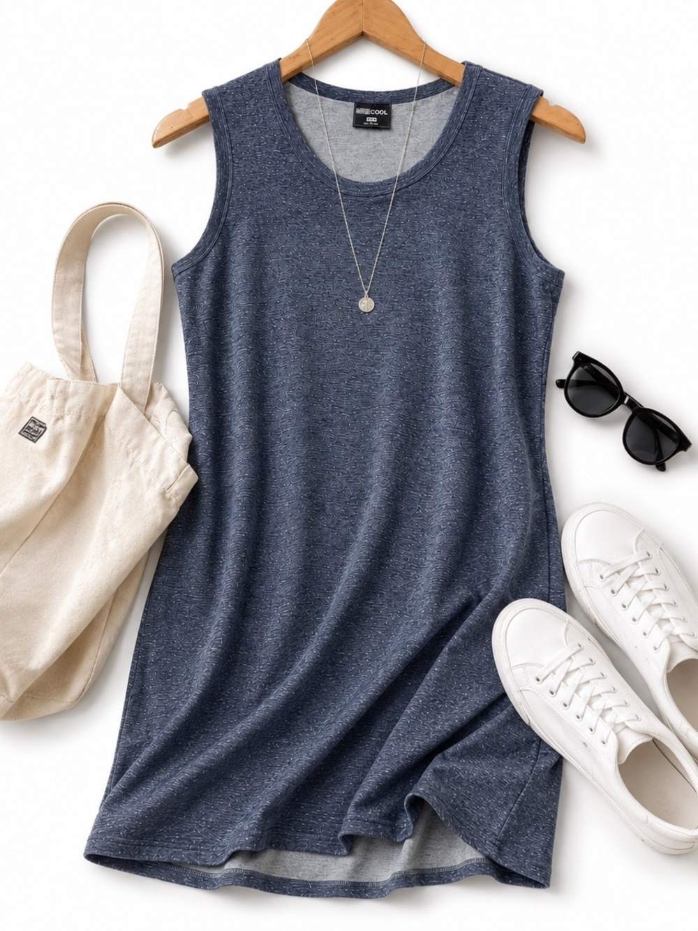 Heather Grey Sleeveless Mini Dress | Size Small